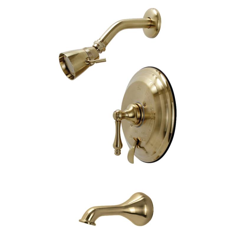 Kingston Brass Restoration Tub and Shower Trim Package with 1.8 GPM - Brushed Brass