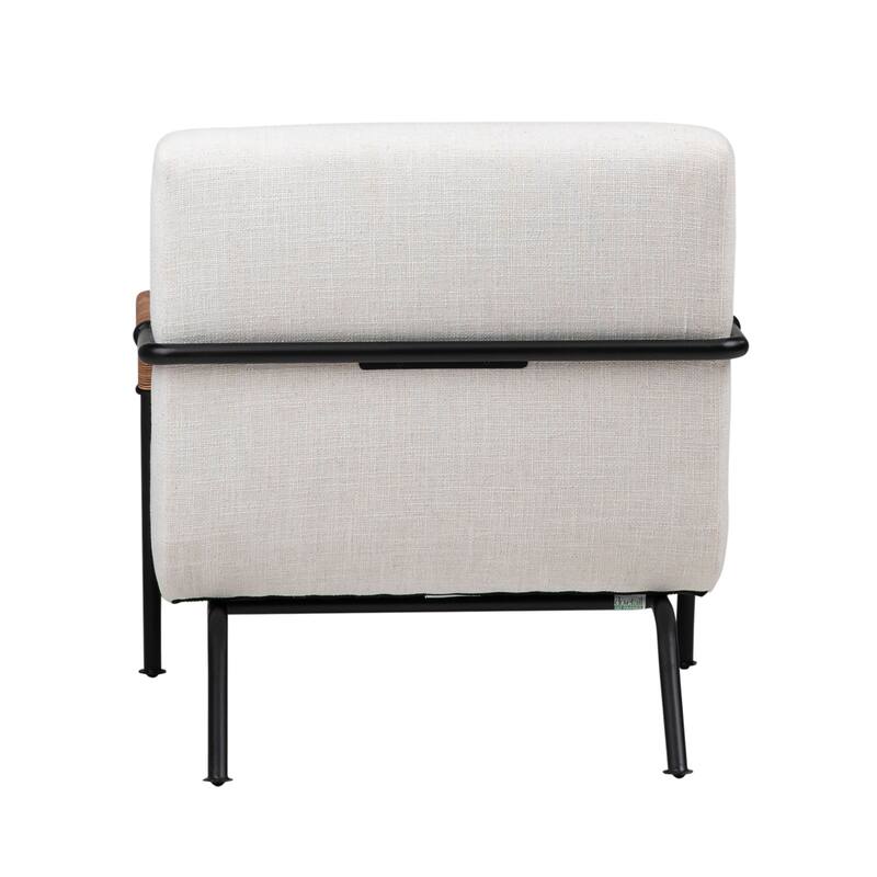 Eliza Polyester Blend Upholstered Occasional Chair, Cream