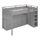 preview thumbnail 4 of 10, Versatile Twin Size Loft Bed with Rolling Cabinet & Desk, Large Storage Space