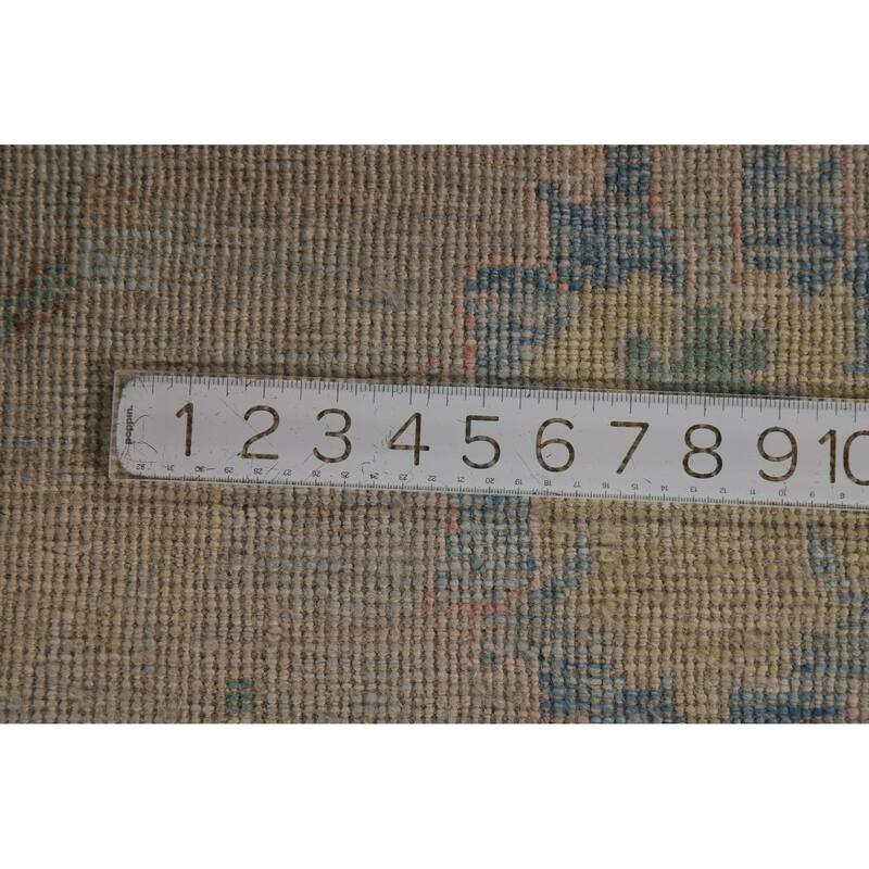 Vegetable Dye Oushak Turkish Area Rug Handmade Living Room Wool Carpet - 7'11"x 10'0"