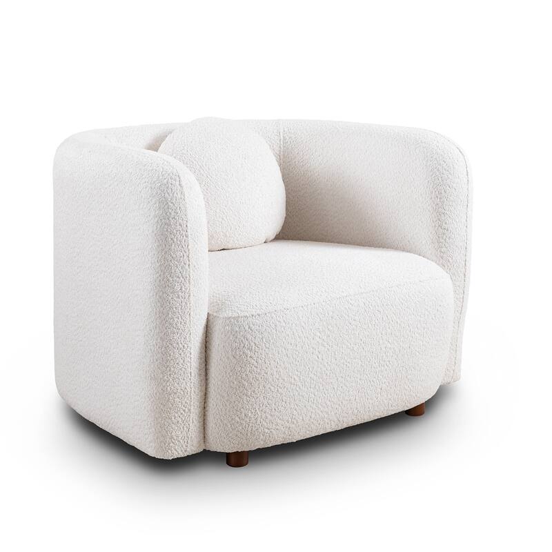 Boucle Sofa Chair in Japandi Style