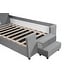 preview thumbnail 14 of 13, Twin Gray Velvet Upholstered Bed Frame Daybed with Hydraulic System
