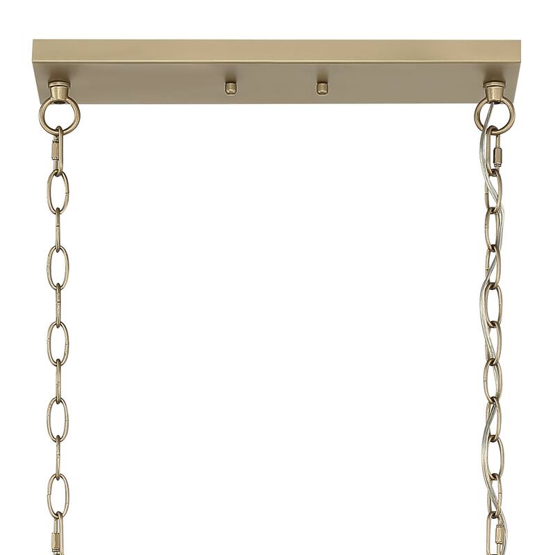 Farmhouse 7-light Linear Rectangle Chandelier - 48
