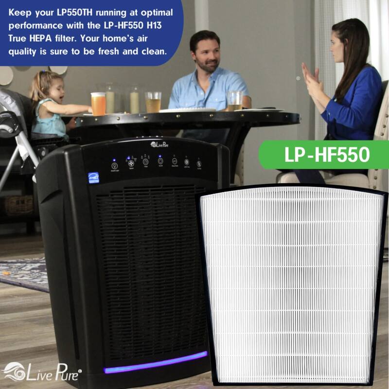 LivePure True HEPA Replacement LP-HF550 Filter for Bali Series Air Purifiers LP550TH, LP550THP, LP560THP