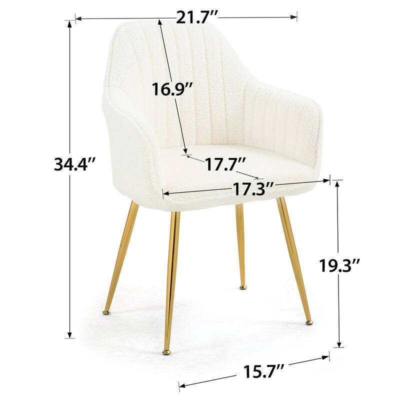 AVAWING Accent Arm Chairs Set of 2 Upholstered Velvet Dining Chairs