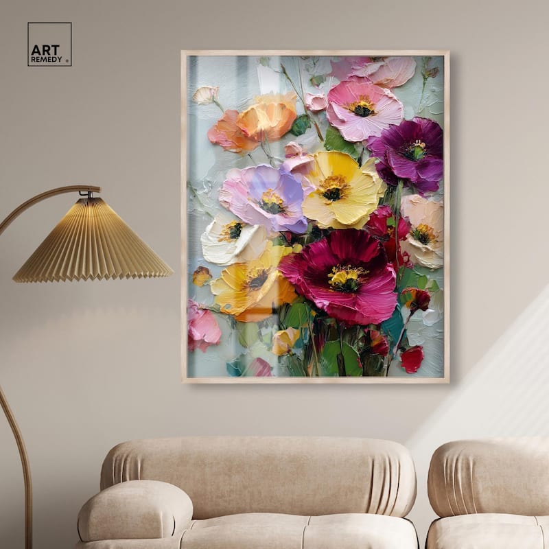 Floral Texture I Shadowbox by Art Remedy