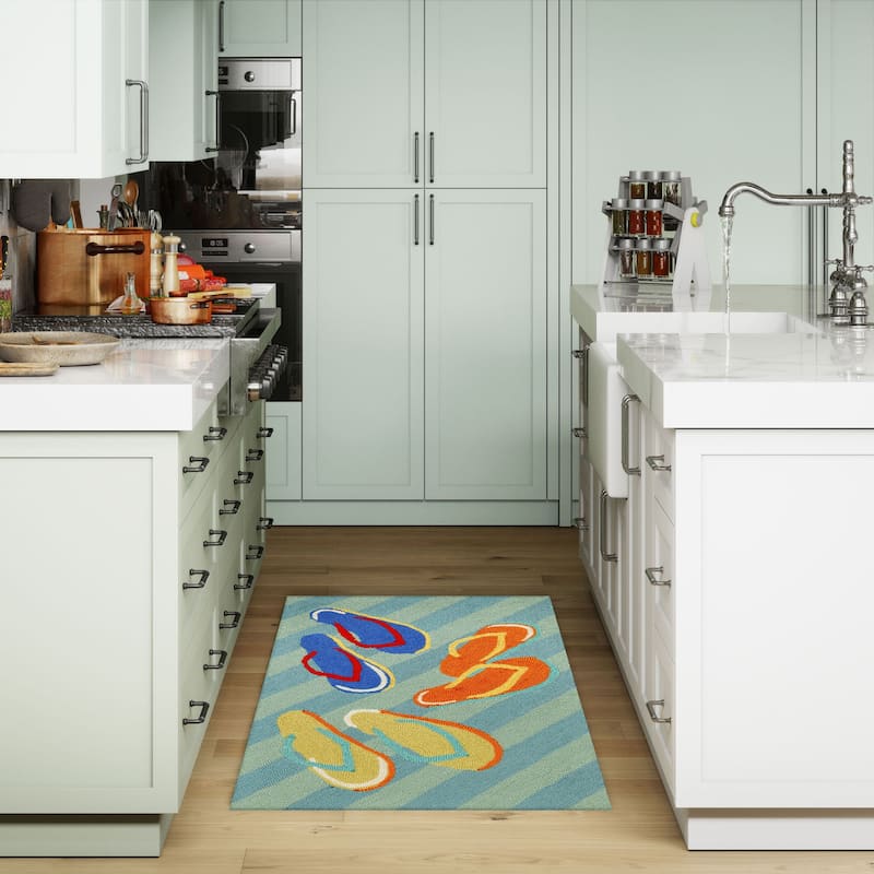 Liora Manne Frontporch Flip Flops Indoor/Outdoor Rug