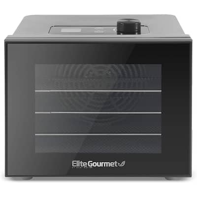 Elite Gourmet Digital Food Dehydrator with 4 Stainless Steel Trays