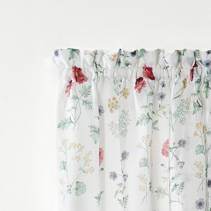 Martha Stewart Martha's Garden Print Valance, Swag, or Tier Pair Curtain Collection