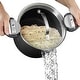 preview thumbnail 1 of 4, Gotham Steel Black Nonstick Ceramic 5 Qt Pasta Pot with Strain, Twist & Lock Handles