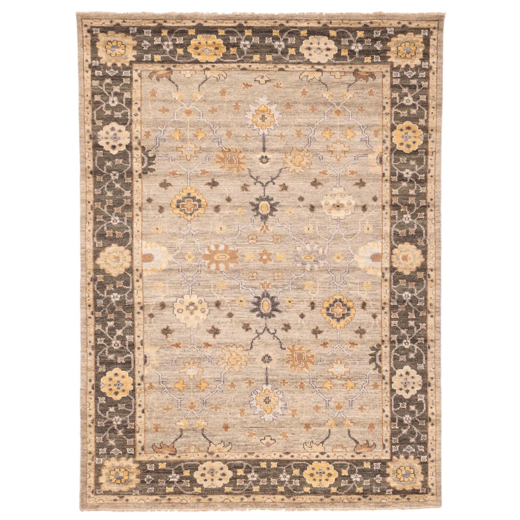 ECARPETGALLERY Hand-knotted Jules Serapi Grey Wool Rug - 8'10 x 12'0
