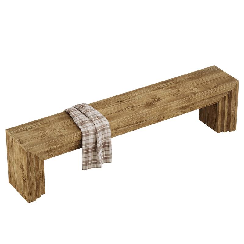 70.9-Inch Wooden Dining Bench, Extra Long Kitchen Bench Seating for Dining/Living Room, Entryway, Bedroom