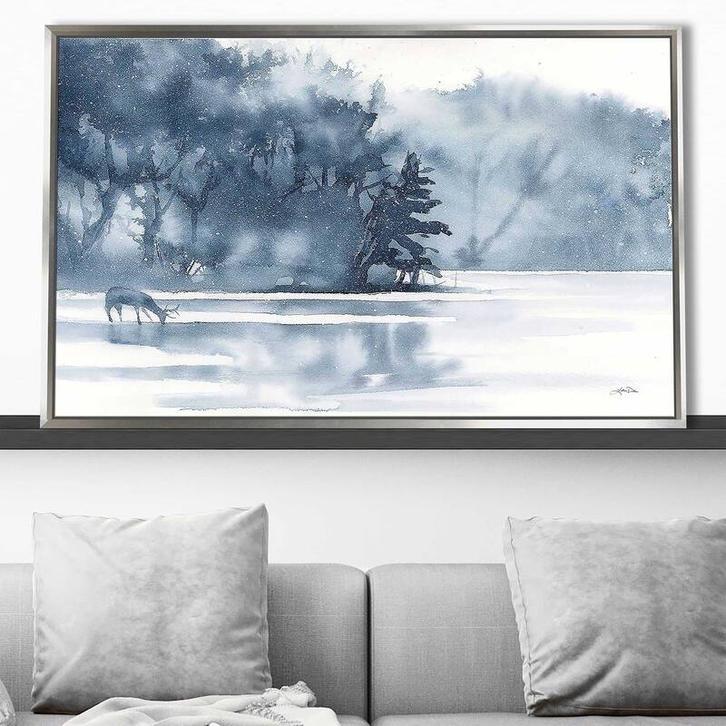 "Winter Lake" Print on Floating Canvas