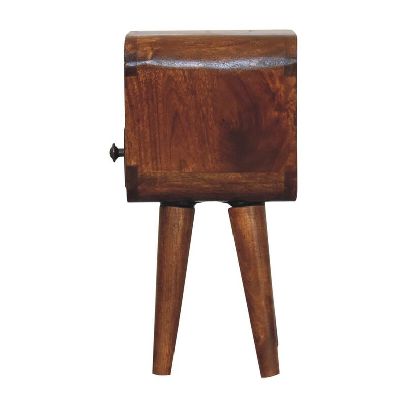 HomeRoots 16" Chestnut Solid Wood Square One Drawer Nightstand