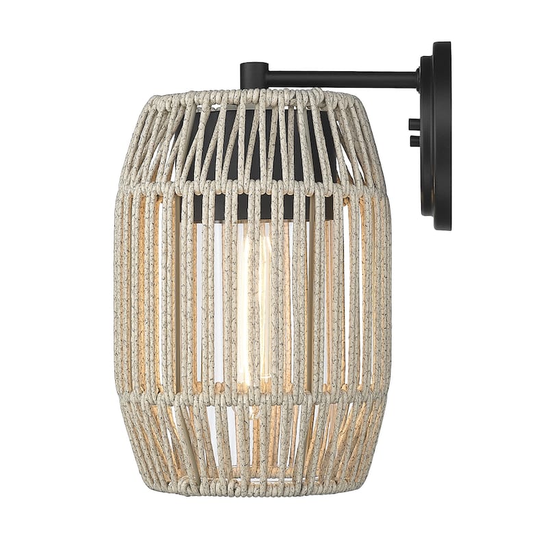 Golden Lighting 6073-OWM Seabrooke 12" Tall Outdoor Wall Sconce