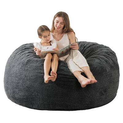 3 ft Memory Foam Bean Bag Chairs for Adults/Teens with Filling,3'Bean Bag Sofa with Ultra Soft Dutch Velvet Cover,Round Bean Bag