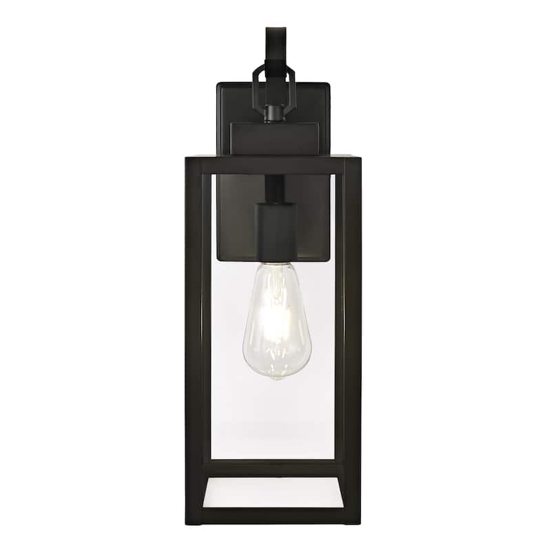 2 Pack 1-Light Outdoor Matte Black Wall Sconce