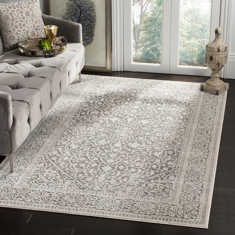 SAFAVIEH Reflection Suhad Oriental Rug - 10' x 14' - Dark Grey/Cream