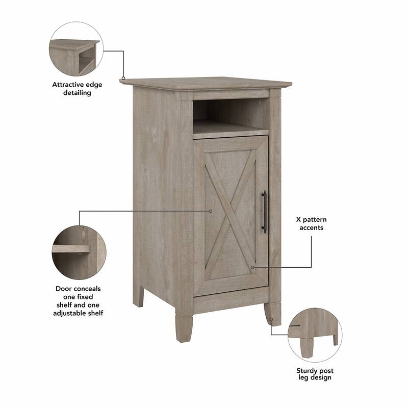 Key West End Table with Door by Bush Furniture