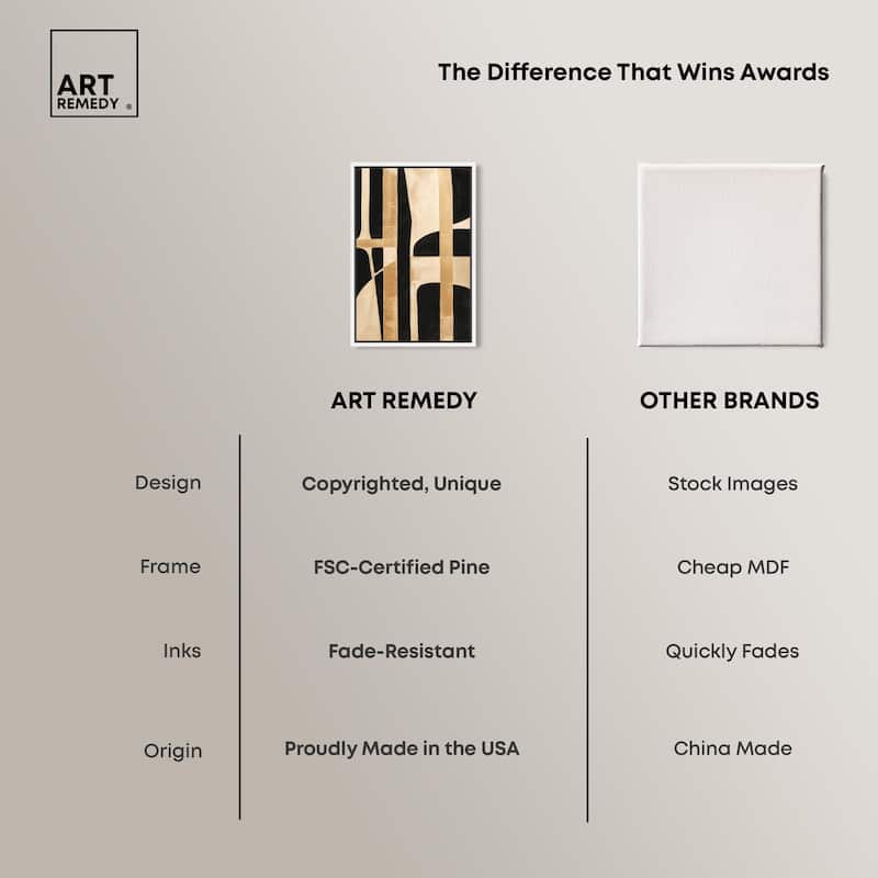 Noir and Gold I Canvas by Art Remedy