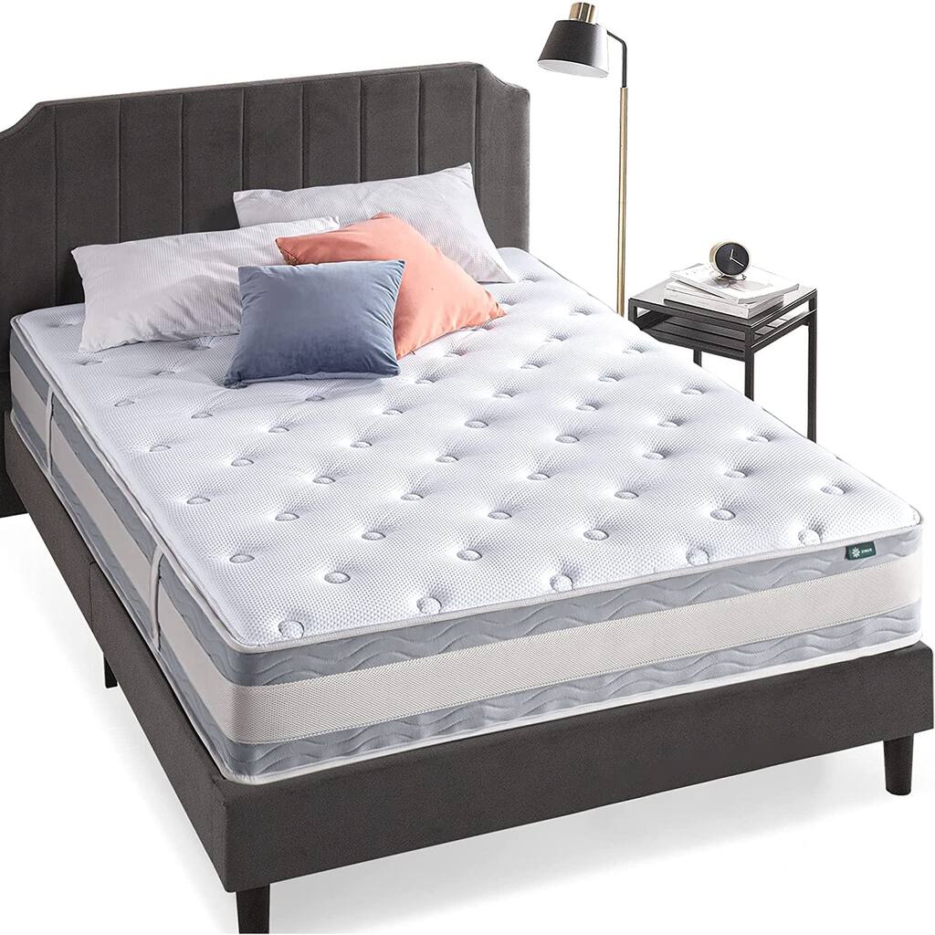 Zinus 12 Inch Gel-Infused Memory Foam Hybrid Mattress, King
