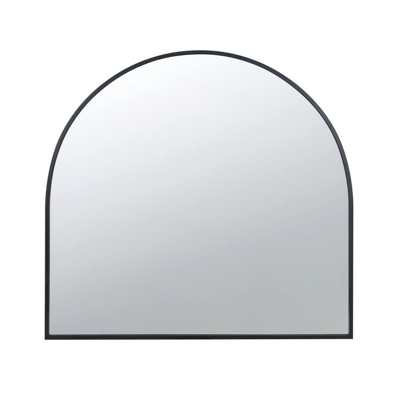 33" Arched Decorative Mirror with Iron Metal Frame