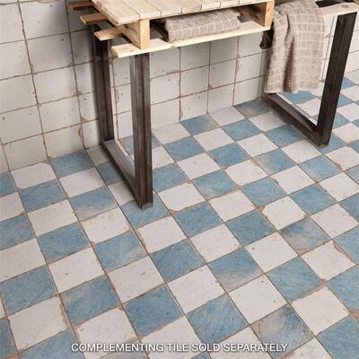 Merola Tile Artisan Damero Azul 13" x 13" Ceramic Floor and Wall Tile