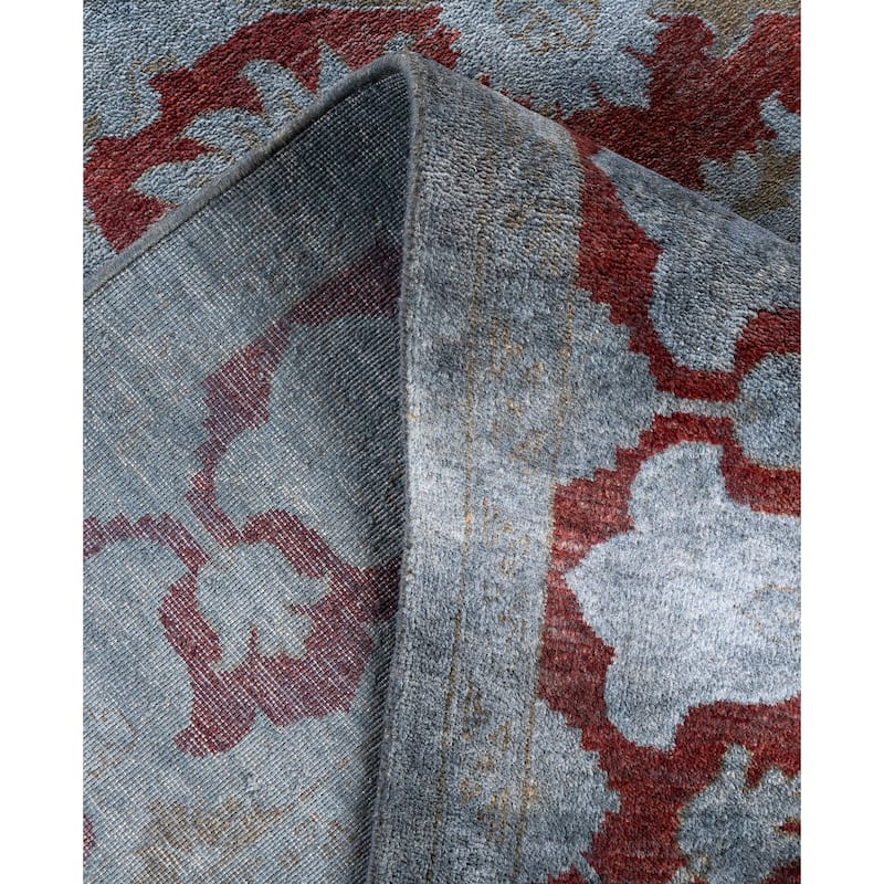 Overdyed One-of-a-Kind Hand-Knotted Area Rug - Gray - 6' 1" x 9' 1"
