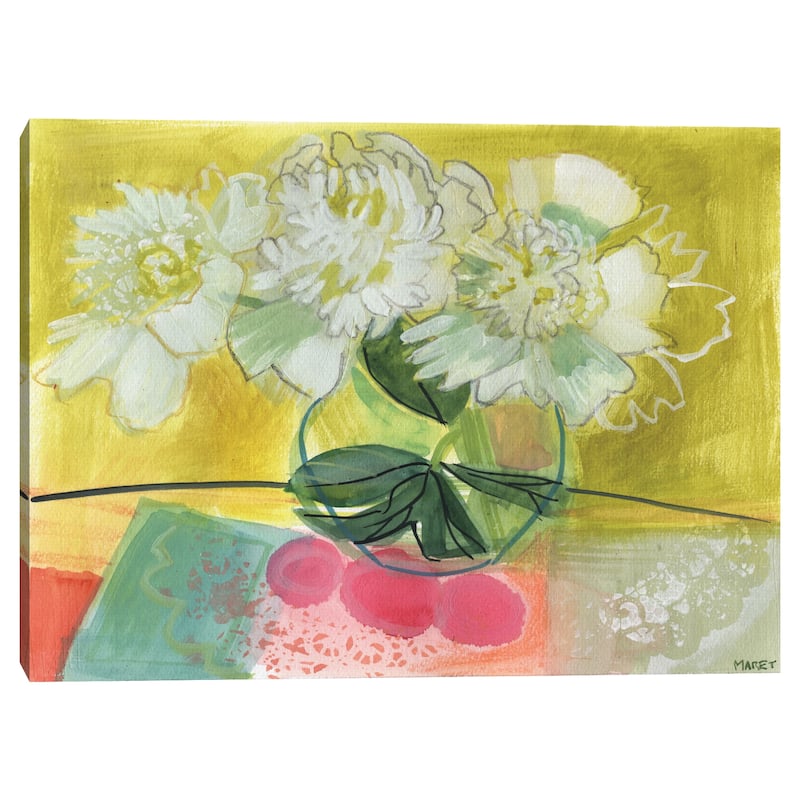 Poppies Yellow by Maret Hensick Canvas Art Print