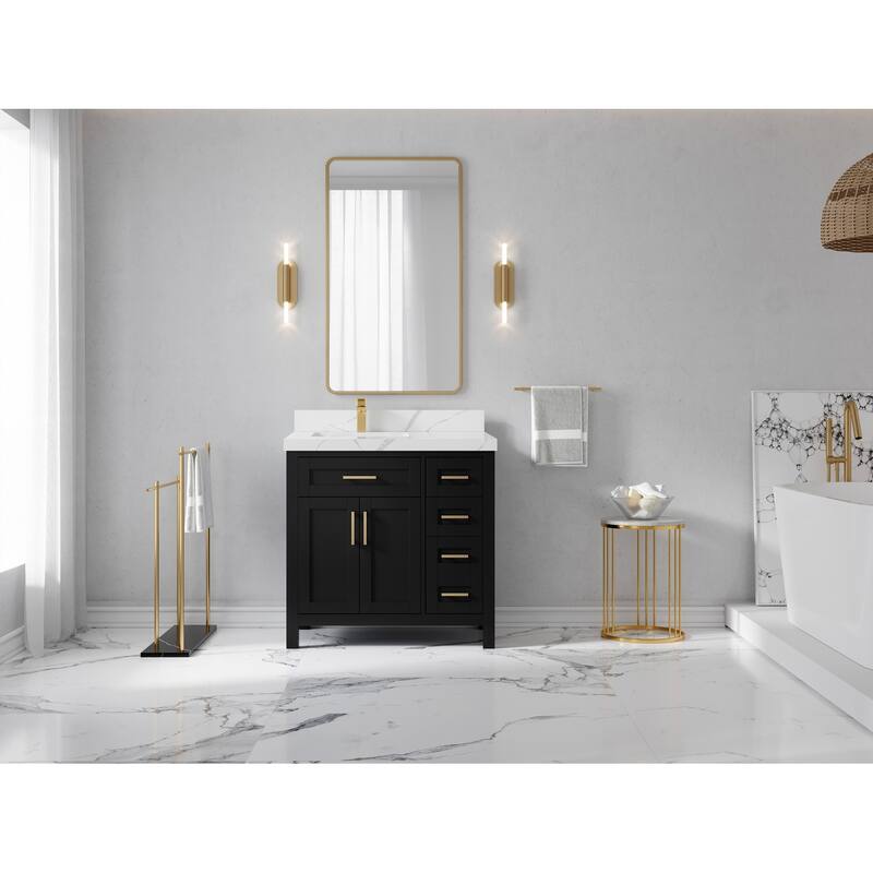 Willow Collections 36 in. W x 22 in. D Cambridge Left Offset Sink Bathroom Vanity with Countertop