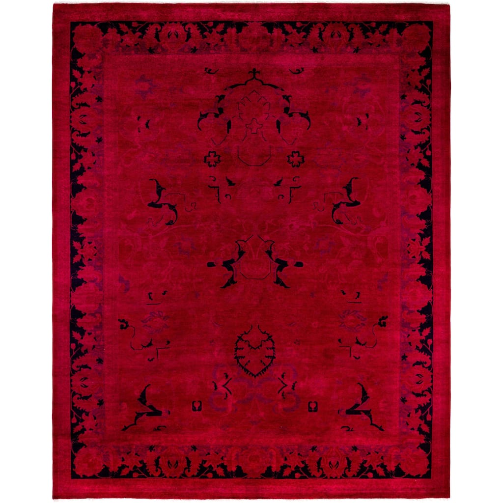 Overdyed One-of-a-Kind Hand-Knotted Area Rug - Pink - 8' 3" x 10' 2"