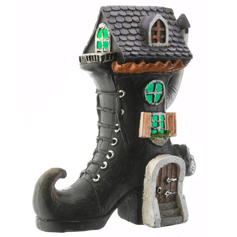 National Tree Company Halloween Pre-Lit Haunted Boot House Decoration, LED Lights, 6 Inches - 6 in