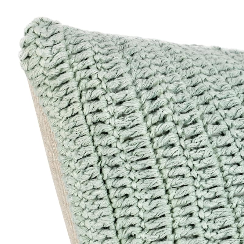 Villa by Classic Home Nakeya Knitted 14 x 26 Throw Pillow