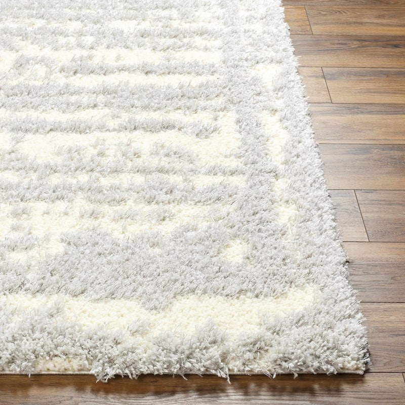 Livabliss Everton Abstract Border Plush Area Rug
