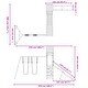 preview thumbnail 4 of 18, vidaXL Swing Set Outdoor Backyard Wooden Playground Equipment for Kids Age 3-8