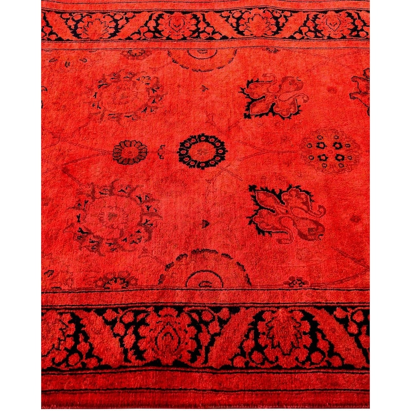 Contemporary Overdyed Wool Hand Knotted Runner - 3' 0" x 8' 5"