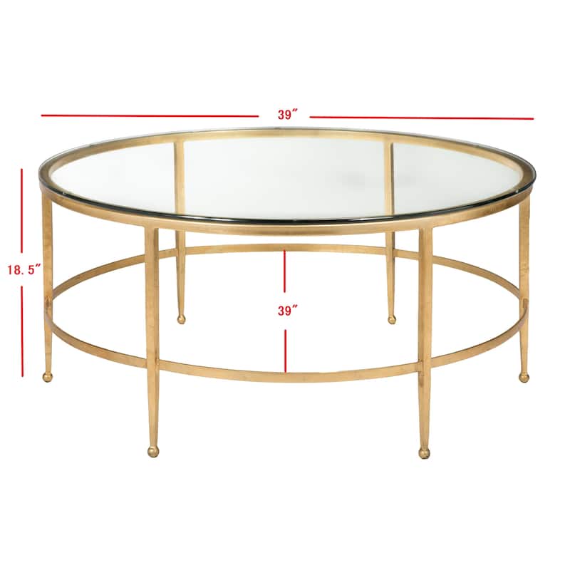 SAFAVIEH Home Edmund Cocktail Table - 40"W x 40"D x 19"H
