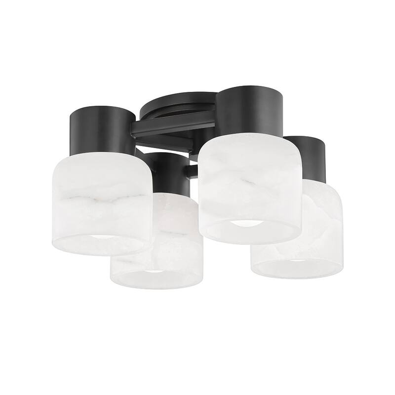 Husdon Valley Centerport 4-Light Wall Sconce with Alabaster Shade - Old Bronze