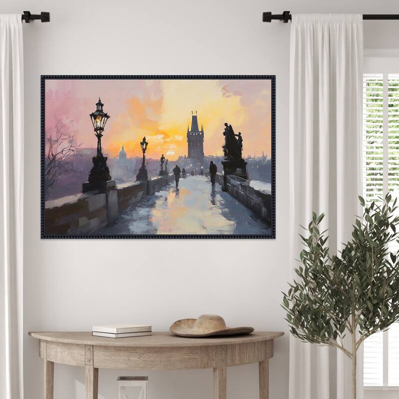 The Bridge by Tradelink inhouse artist Framed Canvas Wall Art Print