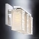 preview thumbnail 5 of 6, Luxury Modern Glass/ Chrome Finish Steel 3-light Bathroom Light - 6.75" H, 22.5" W, 5" Dep