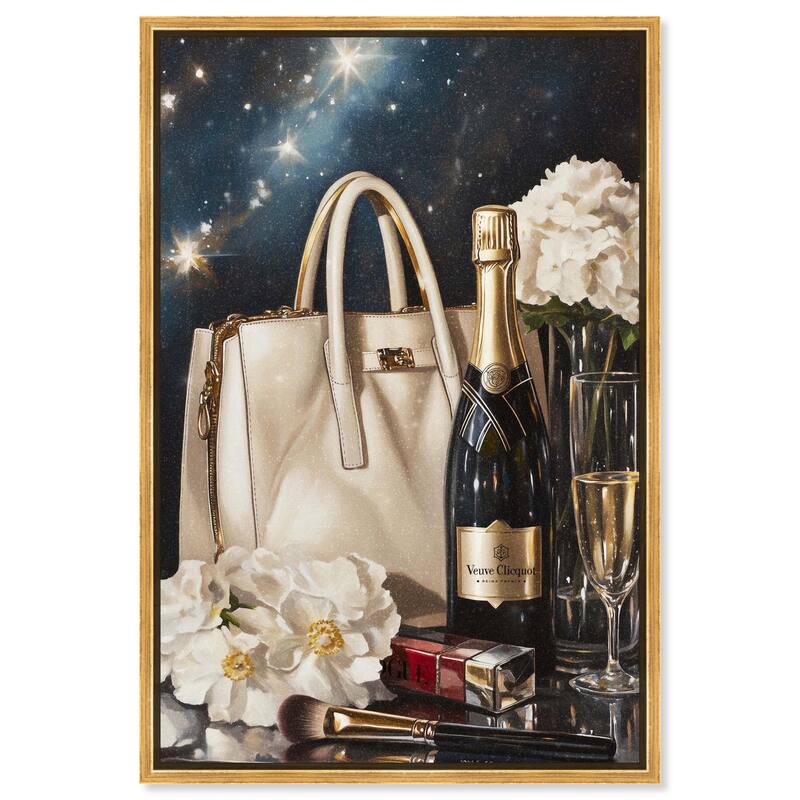 Cheers to Starry Glam Canvas by Art Remedy - Gold - 10" x 15"
