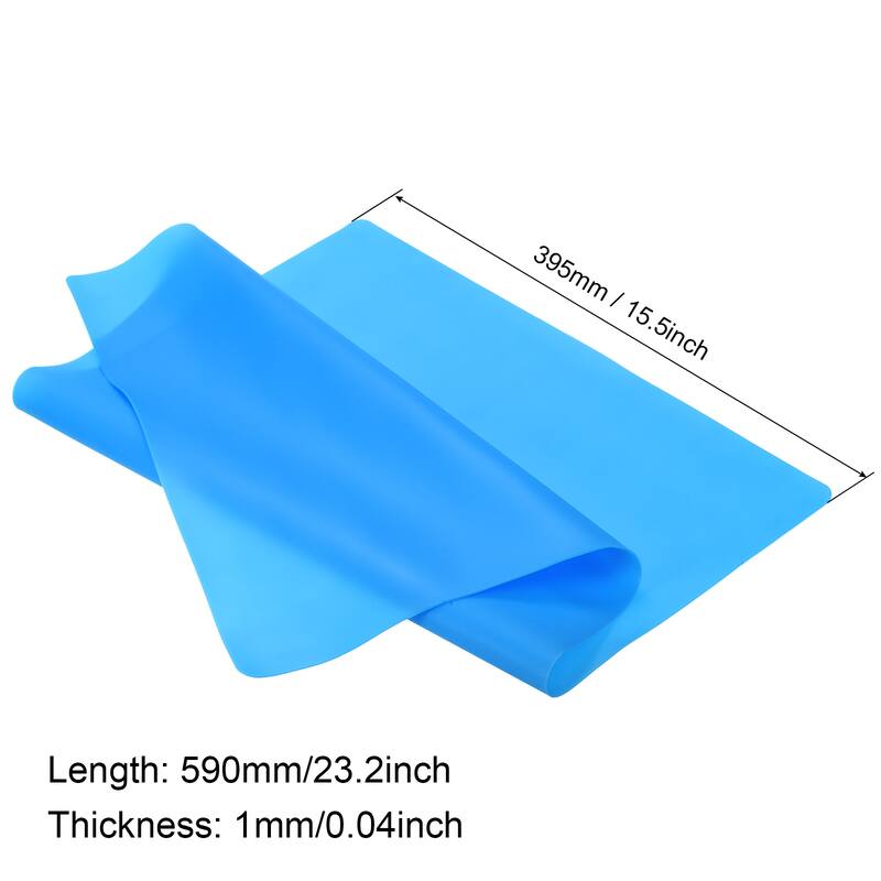 Silicone Counter Mat Heat Resistant Mat, for Counter Top, Tableware - 23.2x15.5inch - Blue
