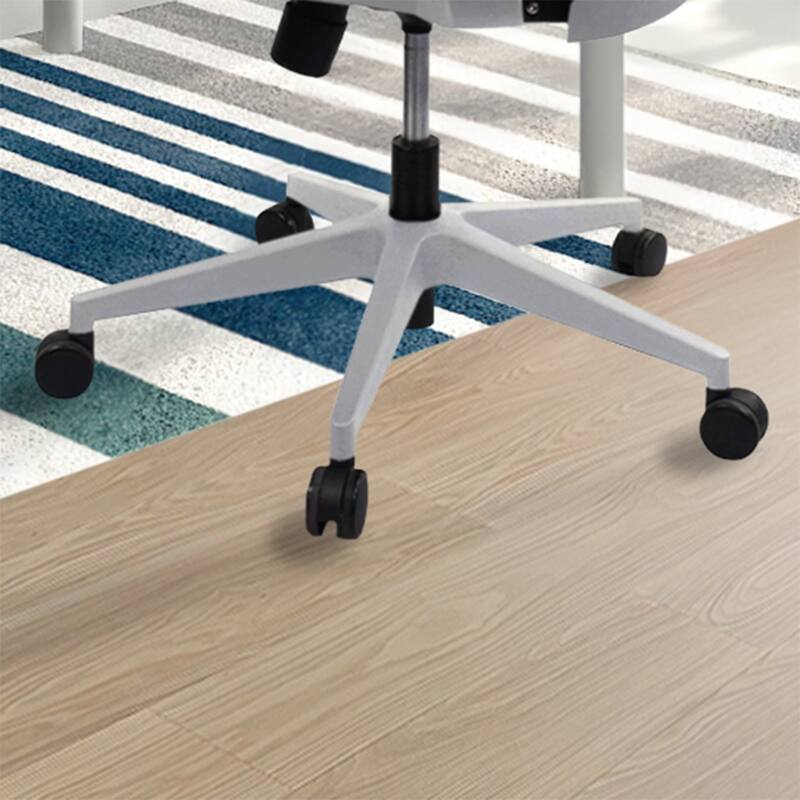 Ergonomic Office Desk Chair | High Back Mesh with Upholstered PU Leather Cushion Seat | Reclining Tilt Adjustable Lumbar Support