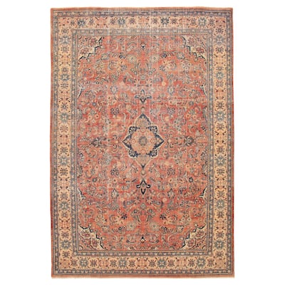 ECARPETGALLERY Hand-knotted Antalya Vintage Dark Copper Wool Rug - 8'7 x 12'10