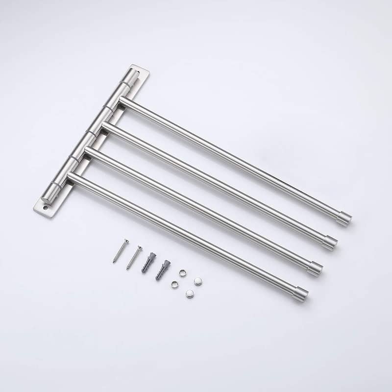 Wall Mounted Bathroom Swivel 4-Arm Towel Bar
