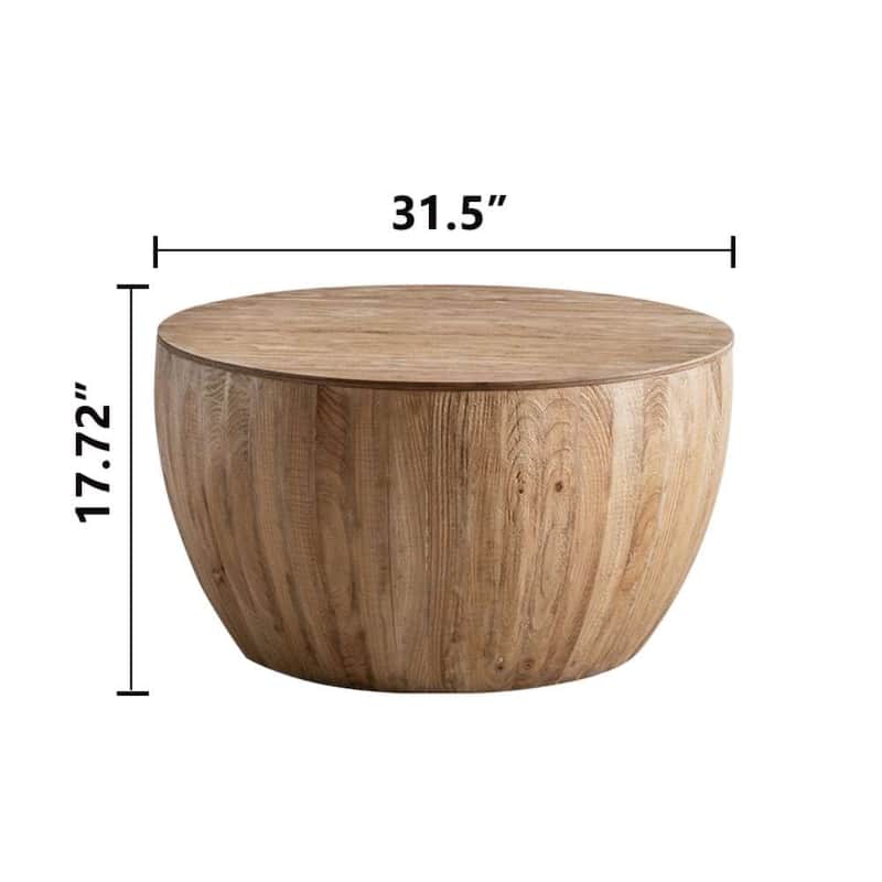 Vintage Style Bucket Shaped Coffee Table Set(Two-piece Set)