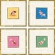 preview thumbnail 1 of 2, Paragon Colorful Koi Framed Art - Set of 4 4-piece Set