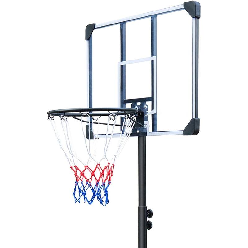 Portable Basketball Hoop - Adjustable Height 5.6-7FT, 32 in Shatterproof Backboard