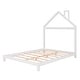 preview thumbnail 52 of 70, Wooden Platform Bed with Wood Slat Support, Modern Solid Wood Kids Bed Frame with House-shaped Headboard, No Box Spring Needed