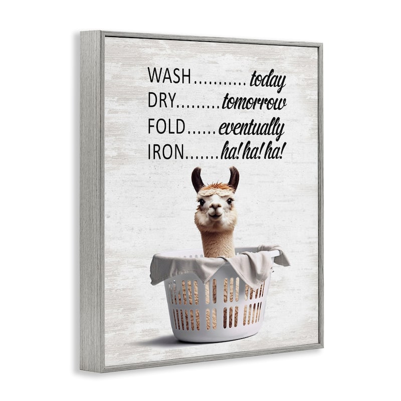 Stupell Funny Laundry Timing Framed Giclee Art Design By Lettered and Lined